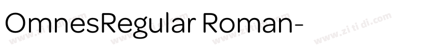 OmnesRegular Roman字体转换